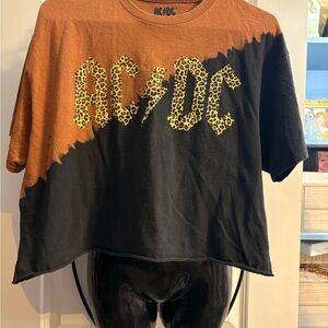 AC/DC Two-Tone Leopard Logo Tee